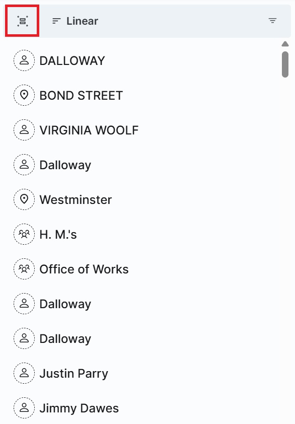 Nerve sidebar highlighting group icon